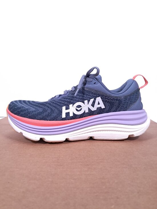 Hoka One One Shoes - Hoka Gaviota 5 Shoes Women 9.5 B Anchor / Grapefruit Athletic Running Sneakers